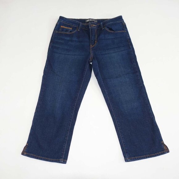 Levi's Women's Capri Jeans Size 29 Dark Blue Mid Rise 20" Inseam Stretch Denim - Picture 1 of 5